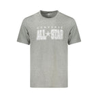 Converse gray men's cotton T-shirt with crew neck and short sleeves, casual everyday wear.