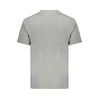 Gray cotton men's T-shirt by Converse, featuring a classic crew neck and relaxed fit, displayed on a plain background.