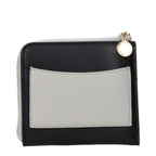 Black leather wallet by Stella McCartney with multiple card slots and sleek design, showcasing the brand's stylish craftsmanship.