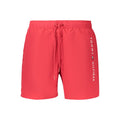 Tommy Hilfiger Rosso polyester men's swimwear featuring a vibrant red color and classic design, ideal for swimming and beachwear.