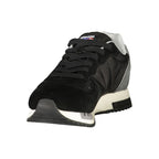 Black polyurethane men's sneaker by Blauer featuring a sleek design and lace-up closure