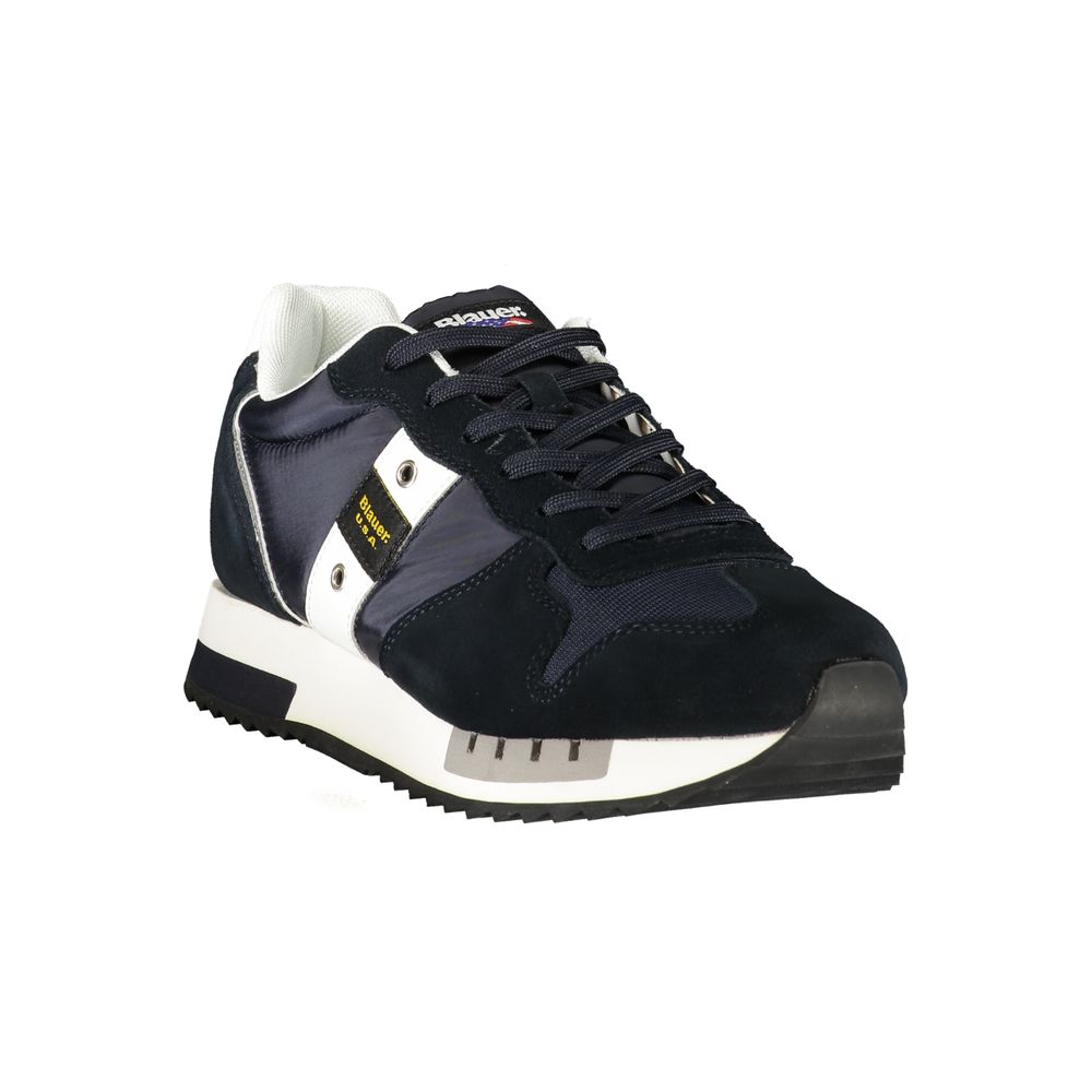 Blauer Blue Polyurethane Men's Sneaker Blauer