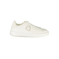 White polyurethane men's sneaker by Blauer with sleek design and rubber sole, perfect for casual and athletic wear.