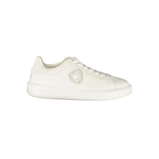 Blauer White Polyurethane Men's Sneaker Blauer
