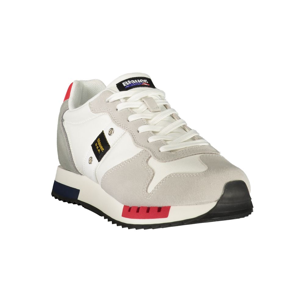 Blauer White Polyurethane Mens Sneaker Blauer