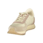Blauer beige leather women's sneaker with white sole and stylish design, perfect for casual and everyday wear.