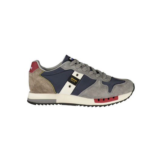 Blauer Blue Polyurethane Men's Sneaker Blauer
