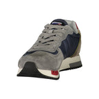 Blue polyurethane men's sneaker by Blauer with white sole and sleek design, suitable for casual or athletic wear.