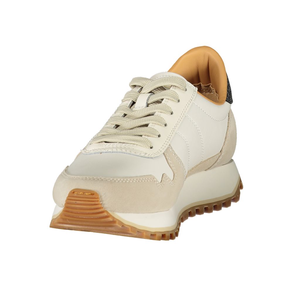 Blauer Bianco polyurethane Donna sneaker with white and silver accents, stylish casual footwear for women.