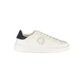 White polyurethane men's sneaker by Blauer with sleek design and athletic style, suitable for casual and active wear.
