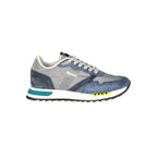 Blauer men's blue polyester sneaker with white sole, casual athletic shoe, stylish and comfortable for everyday wear.