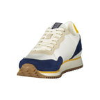 Napapijri white polyester men's sneaker with sleek design and comfortable sole, suitable for casual wear.