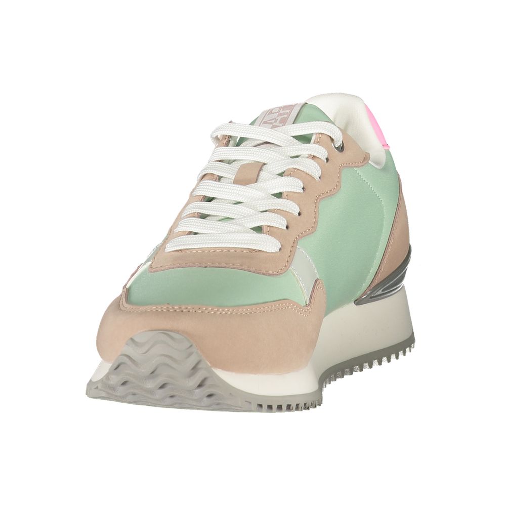 Napapijri Verde women's polyester sneaker with white sole and stylish design, suitable for casual wear.