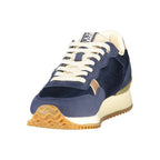 Napapijri women's blue polyester sneaker with white sole and stylish design, ideal for casual wear and everyday comfort.