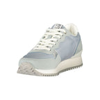 Napapijri Azzurro women's polyurethane sneaker with white and blue design and sporty style.