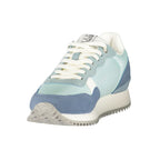 Napapijri Azzurro women's sneaker with polyester upper, white sole, and stylish design.