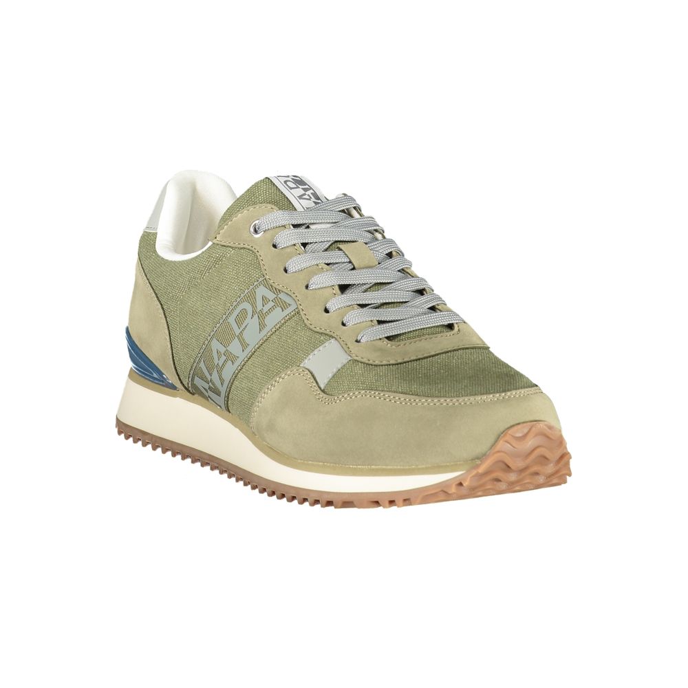 Napapijri Verde men's polyurethane sneaker with sleek design and sporty style, featuring a smooth green finish and modern sole.