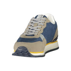 Napapijri blue men's sneaker made of polyester with a sleek design and athletic sole, suitable for casual and sportswear.