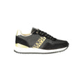 Napapijri Nero women's polyurethane sneakers with sleek design, white soles, and stylish black upper for casual wear