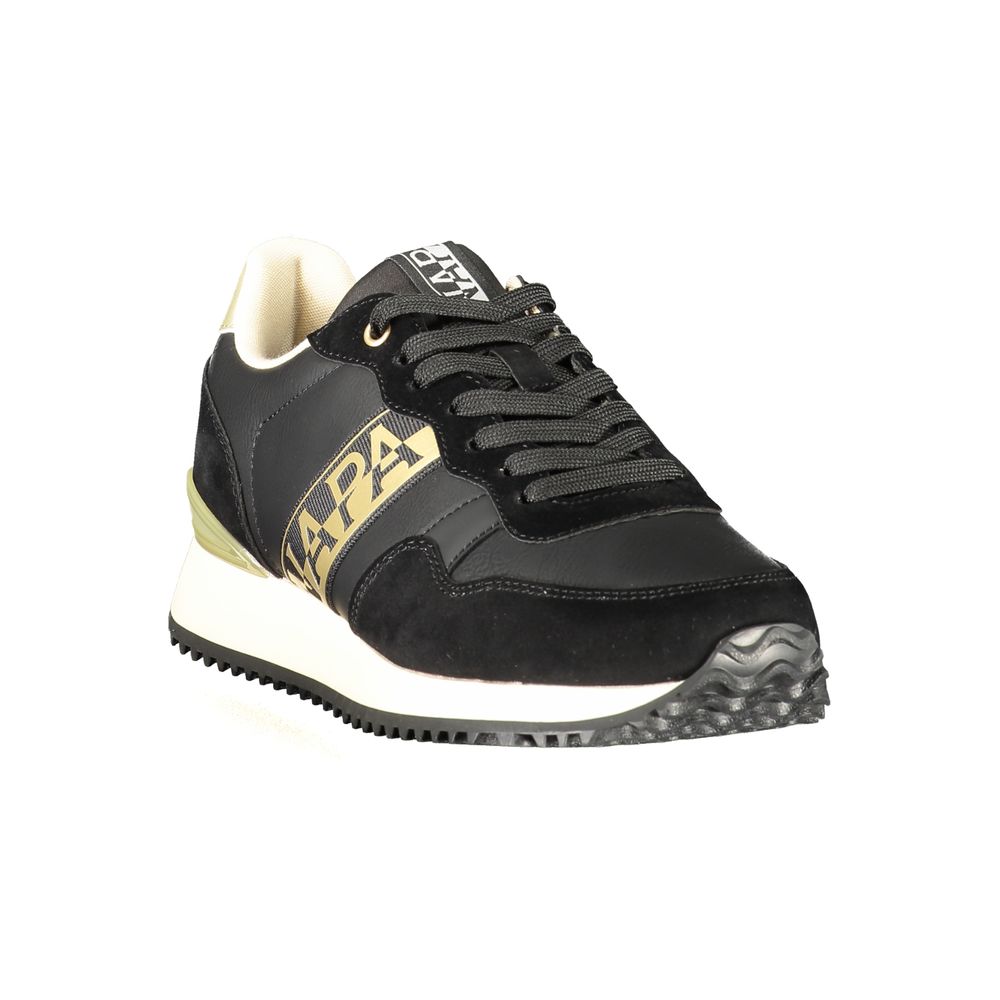 Napapijri Nero women's polyurethane sneaker with sleek design and sporty style, featuring black color and comfortable fit.