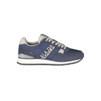 Napapijri blue men's polyurethane sneaker with sleek design and comfortable fit, featuring lace-up closure and sporty style.