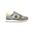 Gray Napapijri men's polyester sneaker with sleek design and comfortable fit, suitable for casual and everyday wear.