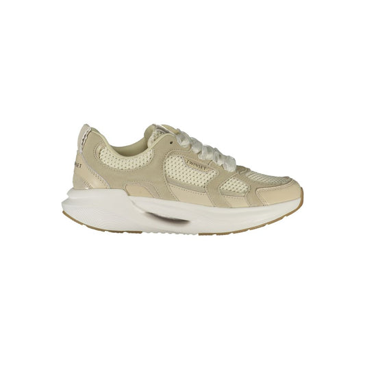 Twinset Beige Fabric Womens Sneaker Twinset