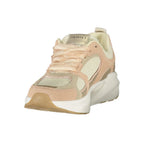 Pink Twinset women's fabric sneaker with white sole and stylish design, ideal for casual everyday wear.