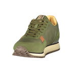Napapijri Verde polyester men's sneaker with green and black accents, featuring a sleek design and textured sole.
