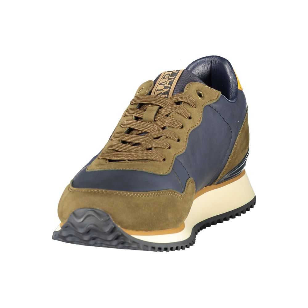 Napapijri men's blue Poliuretano sneaker with sleek design and rubber sole, suitable for casual and athletic wear.