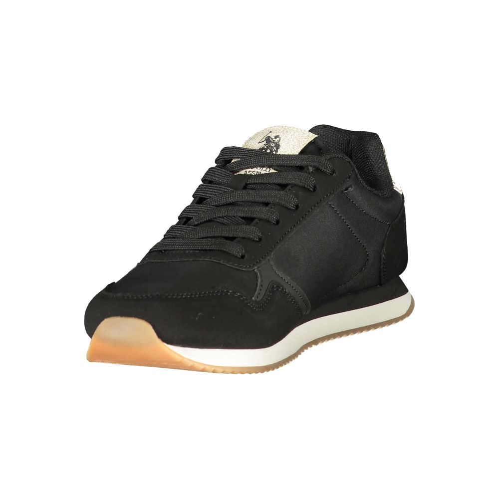 U.S. POLO ASSN. Black Polyurethane Women's Sneaker - Eljoys Fashion 