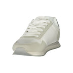 White U.S. POLO ASSN. women's sneaker made of polyurethane, featuring a sleek design and comfortable fit.
