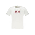Rifle Bianco Cotton Uomo T-Shirt in white, featuring a classic crew neck and short sleeves, displayed flat.