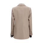 Max Mara Beige Silk Blazer