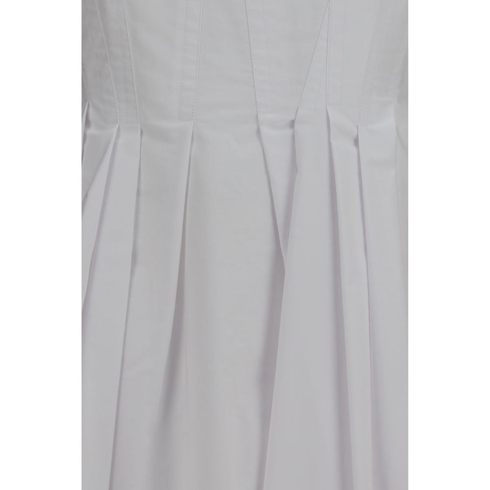 Max Mara White Cotton Casual Dress Max Mara