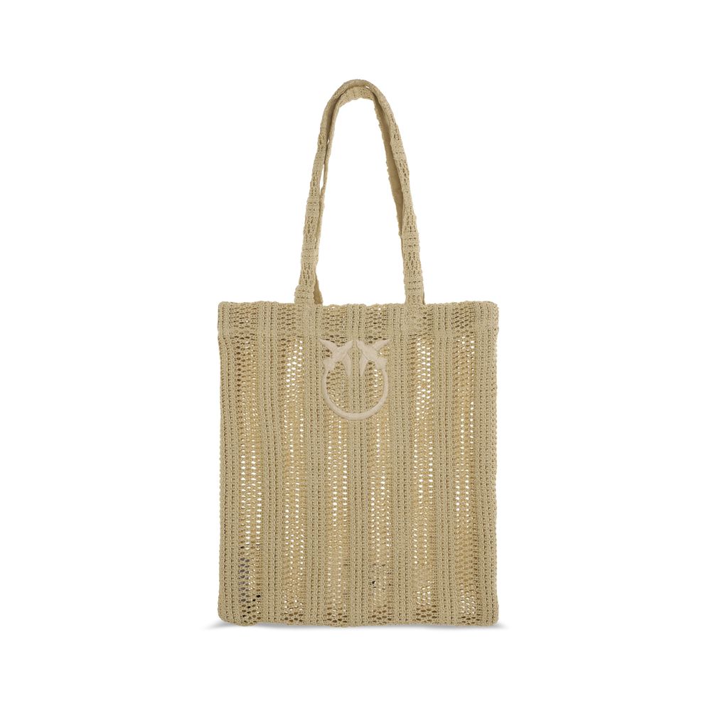 PINKO Beige Raffia Shoulder Bag PINKO