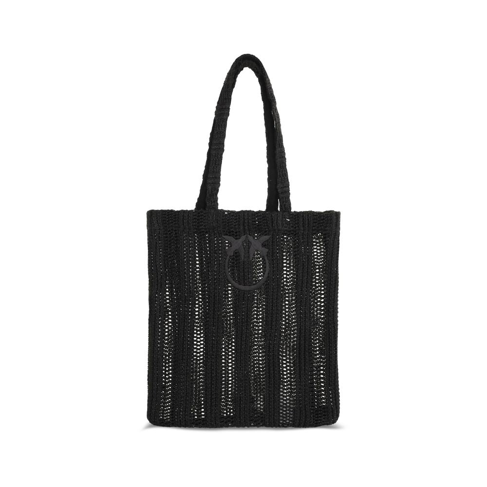 PINKO Black Raffia Shoulder Bag PINKO