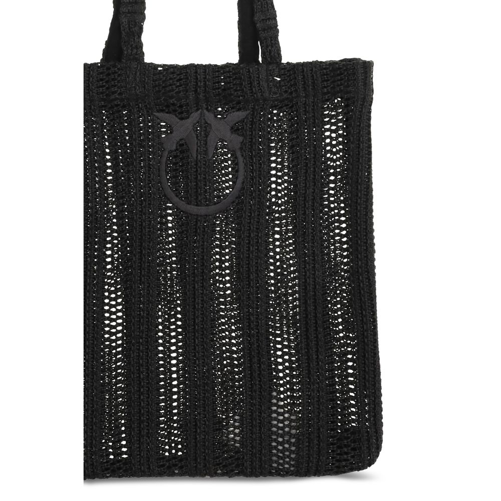 PINKO Black Raffia Shoulder Bag PINKO
