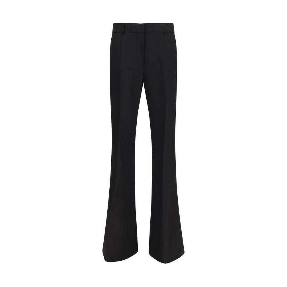 Max Mara Black Viscose Flared Pants Max Mara