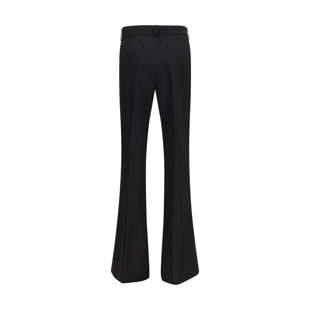 Max Mara Black Viscose Flared Pants Max Mara