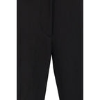Max Mara Black Viscose Flared Pants Max Mara