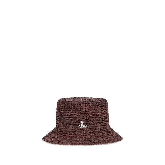 Vivienne Westwood Brown Raffia Bucket Hat Vivienne Westwood