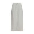 Brunello Cucinelli White Cotton Casual Pants Brunello Cucinelli