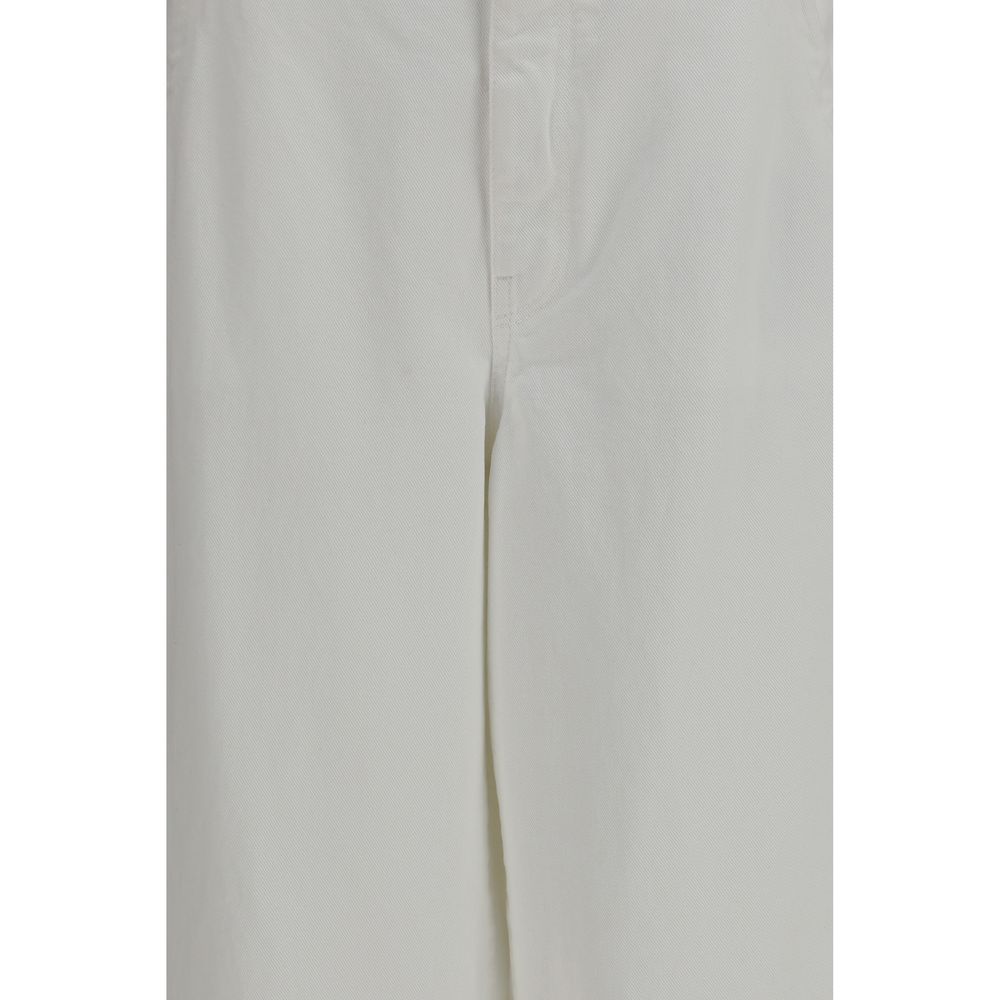 Brunello Cucinelli White Cotton Casual Pants Brunello Cucinelli