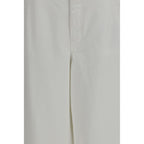 Brunello Cucinelli White Cotton Casual Pants Brunello Cucinelli