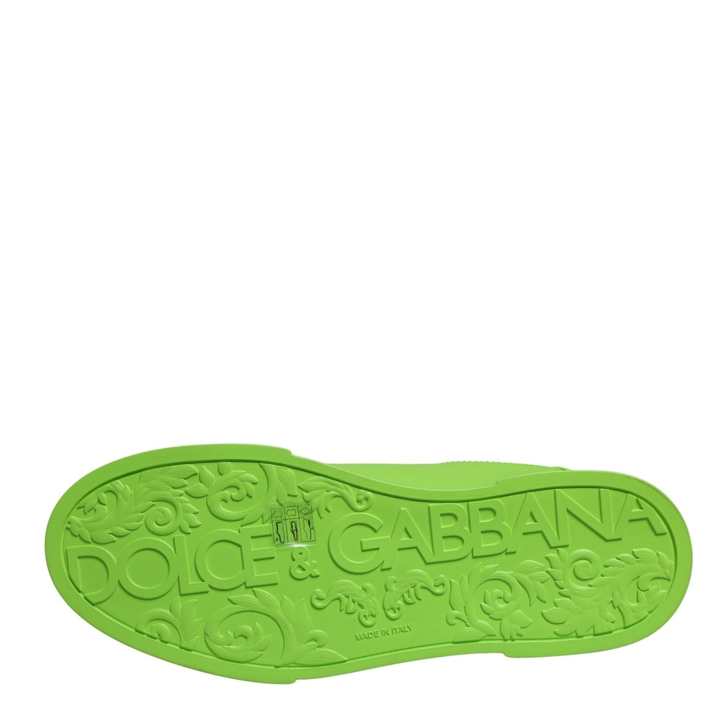 Dolce & Gabbana Green Leather Portofino Low Top Sneakers Shoes Dolce & Gabbana