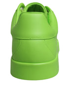 Dolce & Gabbana Green Leather Portofino Low Top Sneakers Shoes