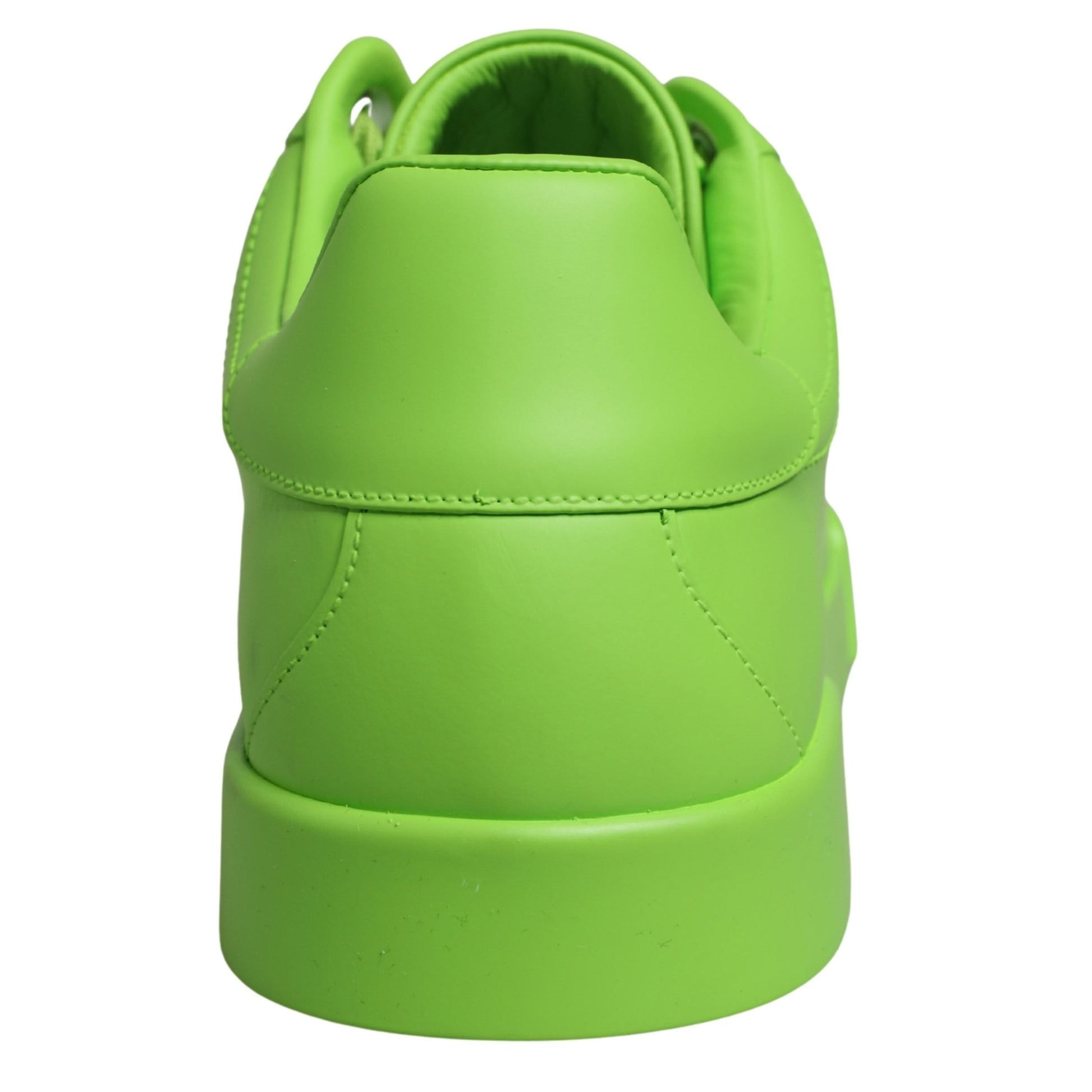 Dolce & Gabbana Green Leather Portofino Low Top Sneakers Shoes Dolce & Gabbana