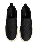 Dolce & Gabbana Black Quilted Slip On Low Top Sneakers Shoes