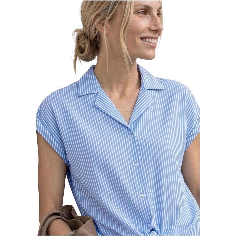 Street One Blue Cotton Shortsleeve Shirt Street One